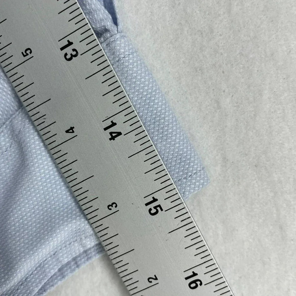 Zara Kids Button Up Shirt Boys Sz 9 Blue Textrured Slim Fit Collared Long Sleeve - Picture 4 of 10